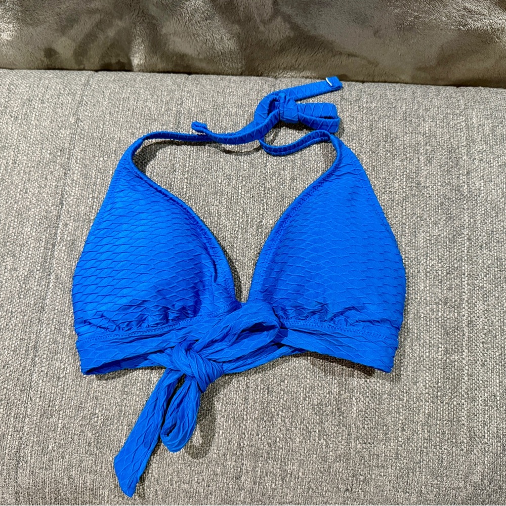 Victoria's Secret Blue Push Up Halter Bikini Top